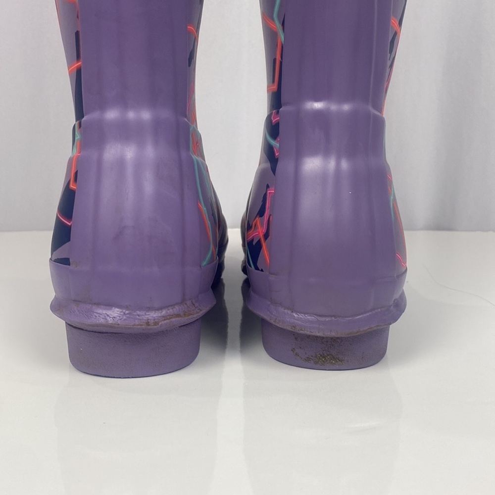 Hunter Women's Purple Neon Pattern Tall Rain Boots...Disney Mary Poppins - Picture 12 of 16